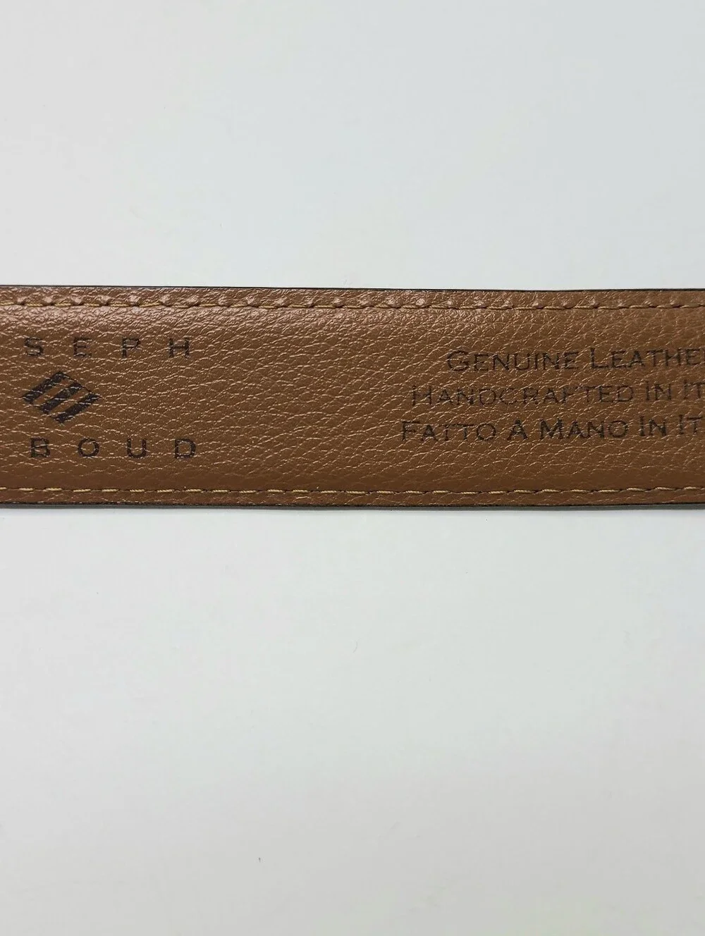 Joseph Abboud Handcrafted Leather-Wrapped Buckle Italian Leather Belt